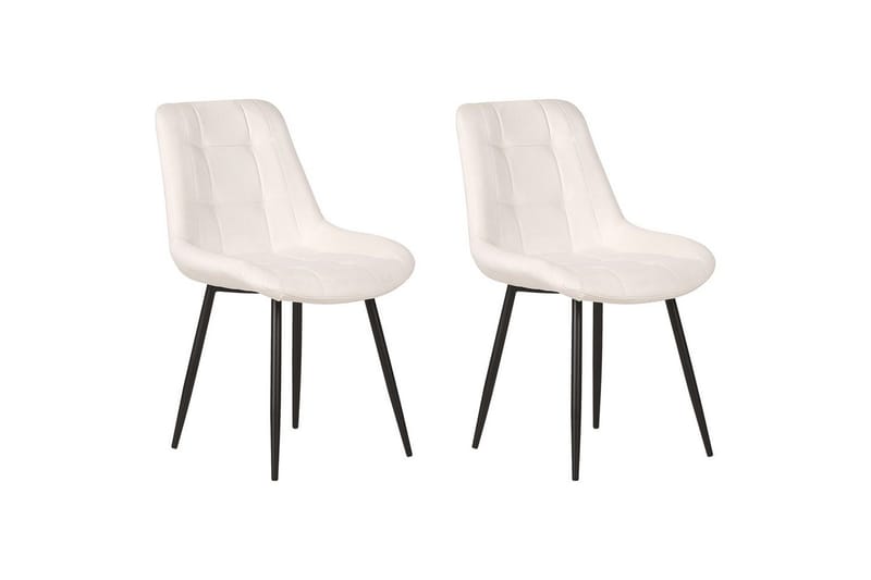 Matsalsstol Melrose set om 2 Vit-Svart, Vit-Svart