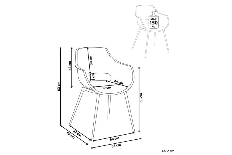 Matsalsstol Millers set om 4 Svart-Ljust Trä - Svart-Ljust Trä - Möbler - Matplats - Matstol & köksstol