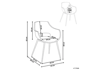 Matsalsstol Millers set om 4 Svart-Ljust Trä - Svart-Ljust Trä - Möbler - Matplats - Matstol & köksstol