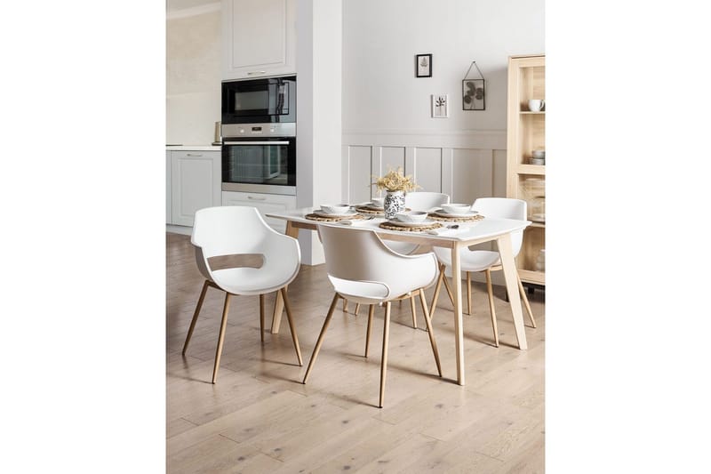 Matsalsstol Millers set om 4 Vit-Ljust Trä - Vit-Ljust Trä - Möbler - Matplats - Matstol & köksstol