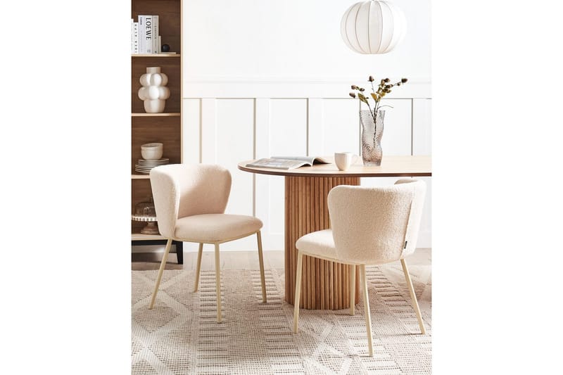 Matsalsstol Mina II set om 2 Beige - Beige - Möbler - Matplats - Matstol & köksstol