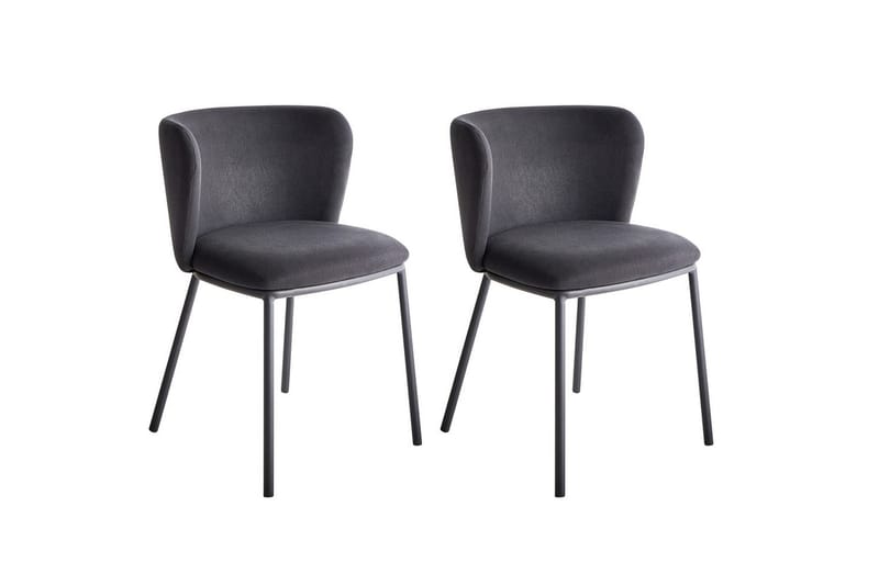 Matsalsstol Mina set om 2 Svart - Svart - Möbler - Matplats - Matstol & köksstol