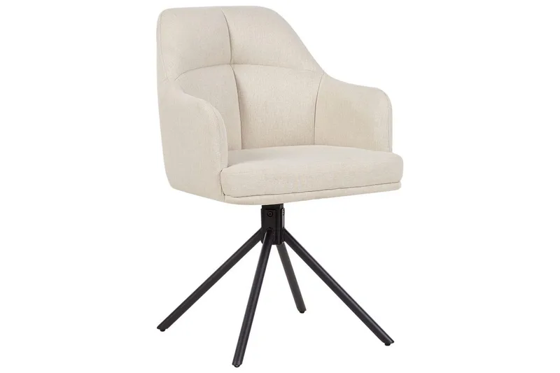 Matsalsstol Mira set om 2 Beige-Svart - Beige-Svart - Möbler - Matplats - Matstol & köksstol