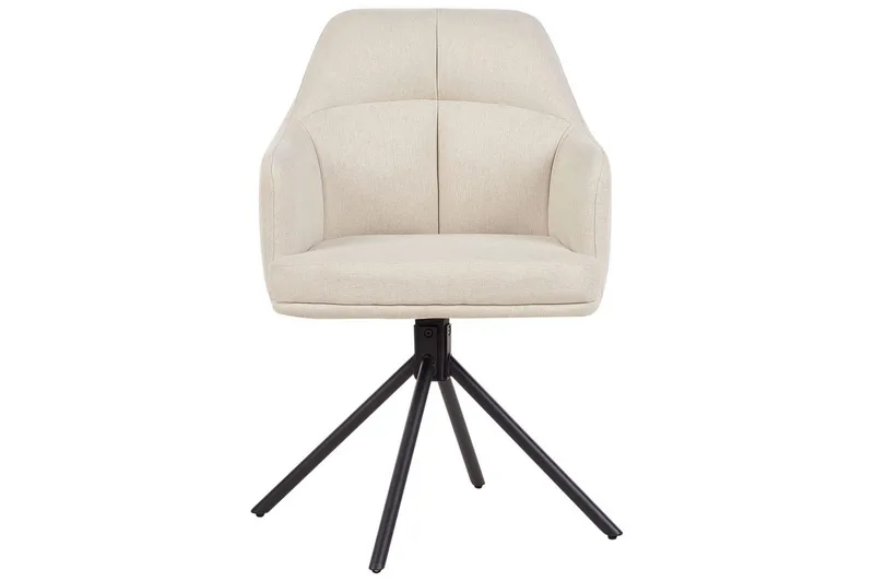 Matsalsstol Mira set om 2 Beige-Svart - Beige-Svart - Möbler - Matplats - Matstol & köksstol