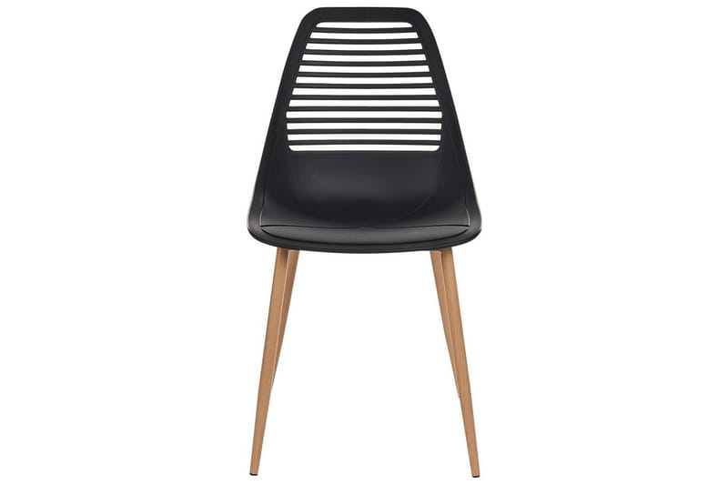 Matsalsstol Montello set om 4 Svart-Ljust Trä - Svart-Ljust Trä - Möbler - Matplats - Matstol & köksstol