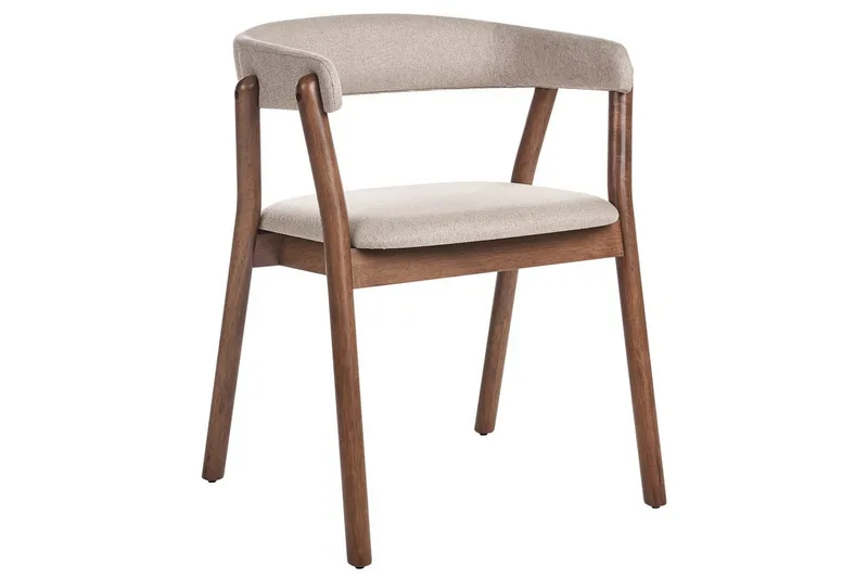 Matsalsstol Mylo set om 2 Beige-Mörkt Trä - Beige-Mörkt Trä - Möbler - Matplats - Matstol & köksstol