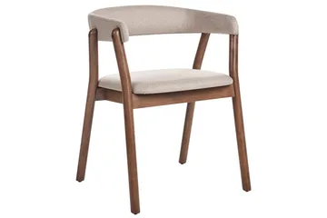 Matsalsstol Mylo set om 2 Beige-Mörkt Trä - Beige-Mörkt Trä - Möbler - Matplats - Matstol & köksstol