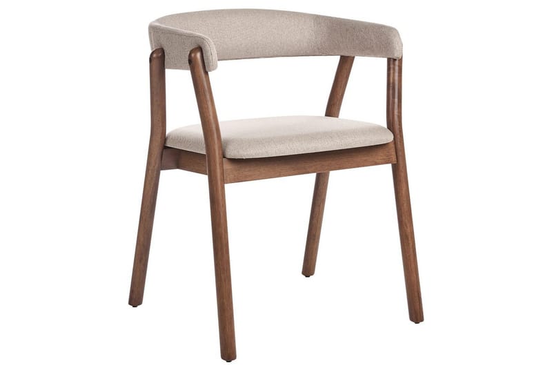 Matsalsstol Mylo set om 2 Beige-Mörkt Trä - Beige-Mörkt Trä - Möbler - Matplats - Matstol & köksstol