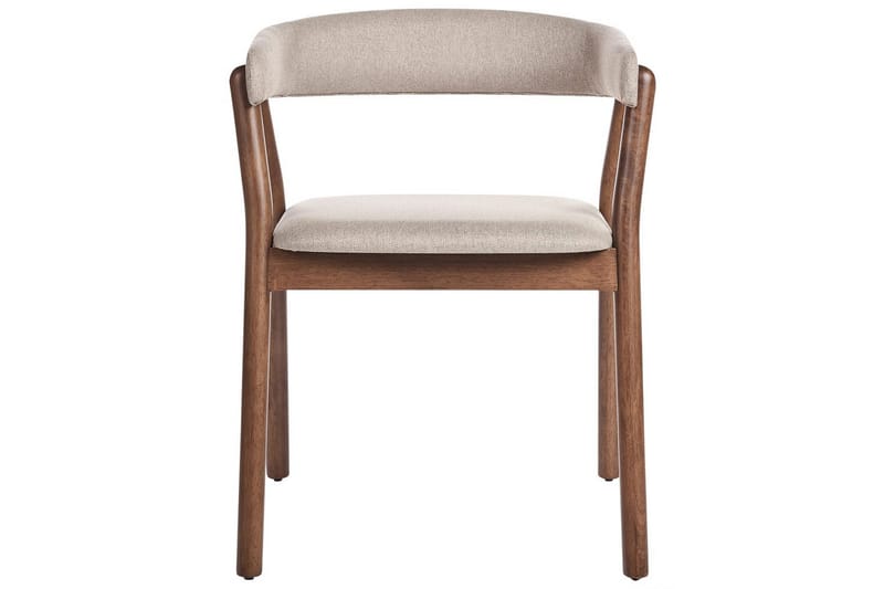 Matsalsstol Mylo set om 2 Beige-Mörkt Trä - Beige-Mörkt Trä - Möbler - Matplats - Matstol & köksstol