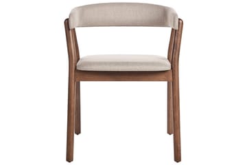 Matsalsstol Mylo set om 2 Beige-Mörkt Trä - Beige-Mörkt Trä - Möbler - Matplats - Matstol & köksstol