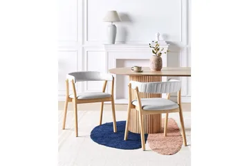 Matsalsstol Mylo set om 2 Grå-Ljust Trä - Grå-Ljust Trä - Möbler - Matplats - Matstol & köksstol