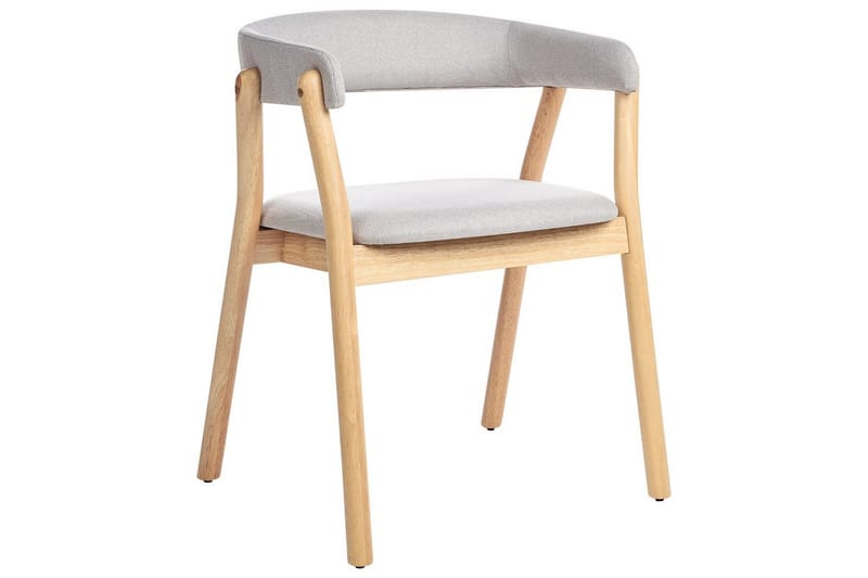 Matsalsstol Mylo set om 2 Grå-Ljust Trä - Grå-Ljust Trä - Möbler - Matplats - Matstol & köksstol
