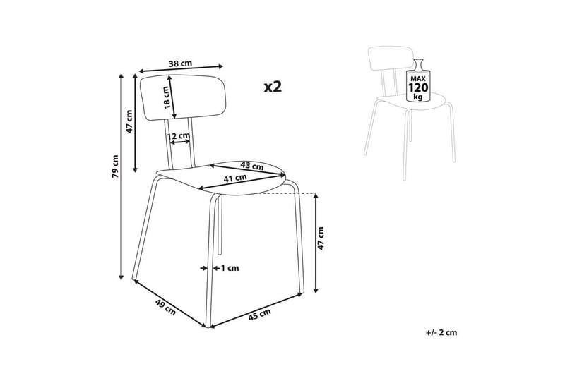 Matsalsstol Sibley set om 2 - Möbler - Matplats - Matstol & köksstol