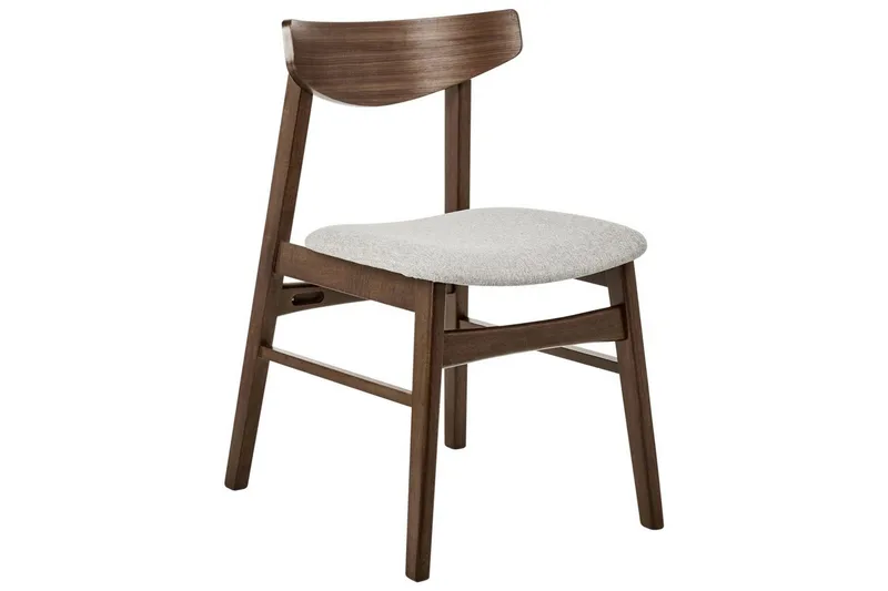 Matsalsstol Smiley set om 2 Mörkt Trä-Grått - Mörkt Trä-Grått - Möbler - Matplats - Matstol & köksstol