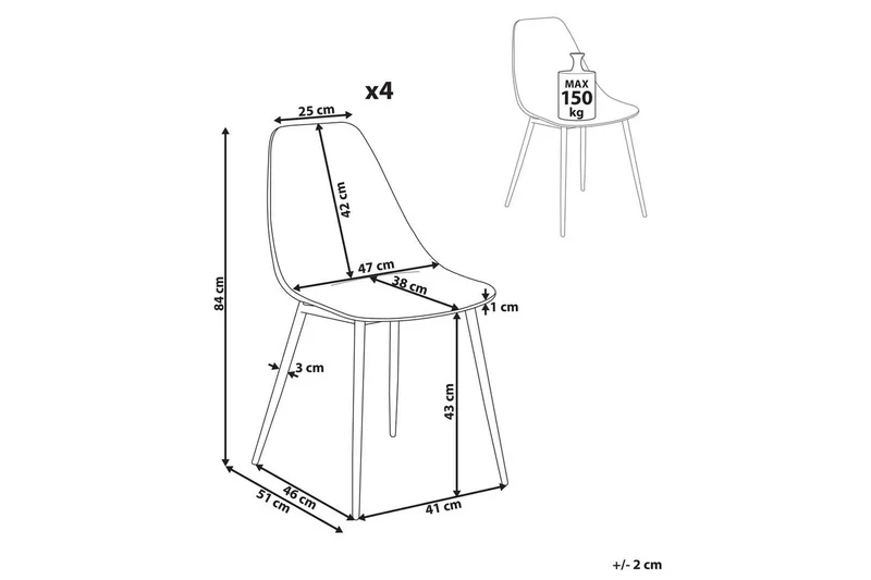 Matsalsstol Takilma set om 4 - Möbler - Matplats - Matstol & köksstol