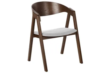 Matsalsstol Yuba set om 2 Grå-Mörkt Trä - Grå-Mörkt Trä - Möbler - Matplats - Matstol & köksstol