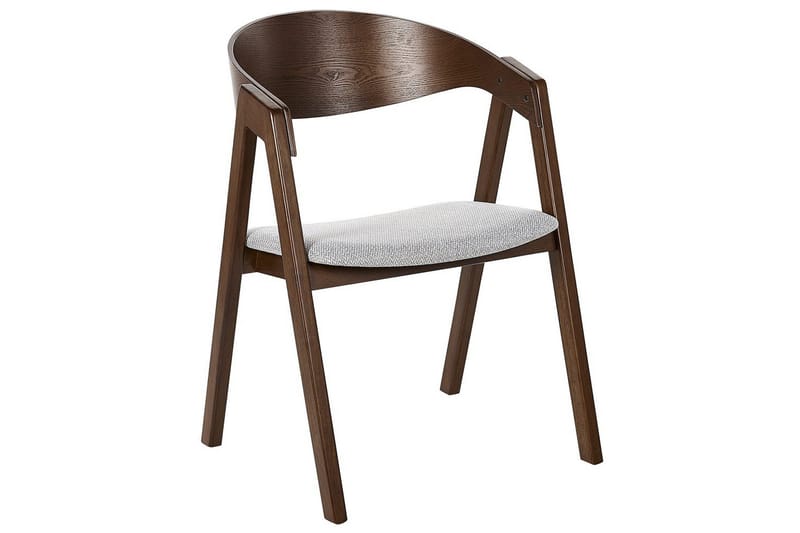 Matsalsstol Yuba set om 2 Grå-Mörkt Trä - Grå-Mörkt Trä - Möbler - Matplats - Matstol & köksstol