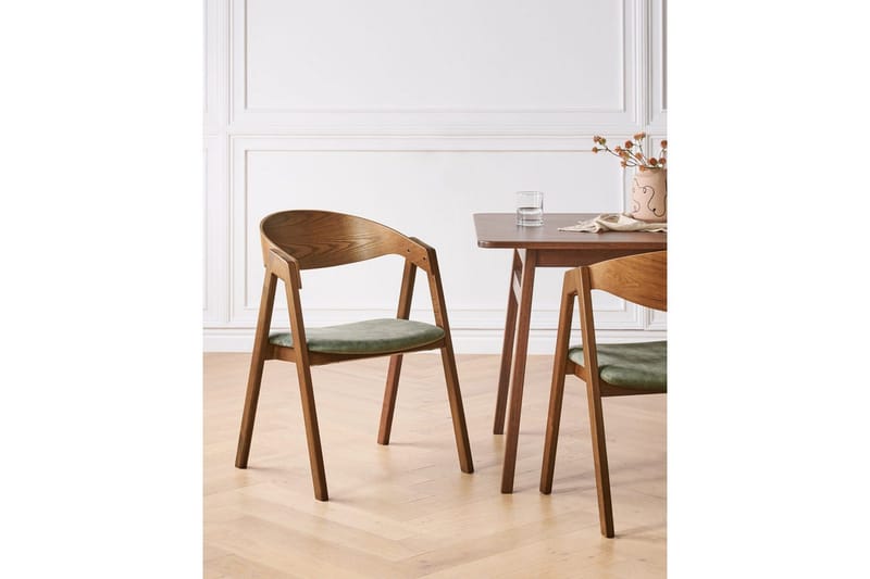 Matsalsstol Yuba set om 2 Grönt-Mörkt Trä - Grönt-Mörkt Trä - Möbler - Matplats - Matstol & köksstol