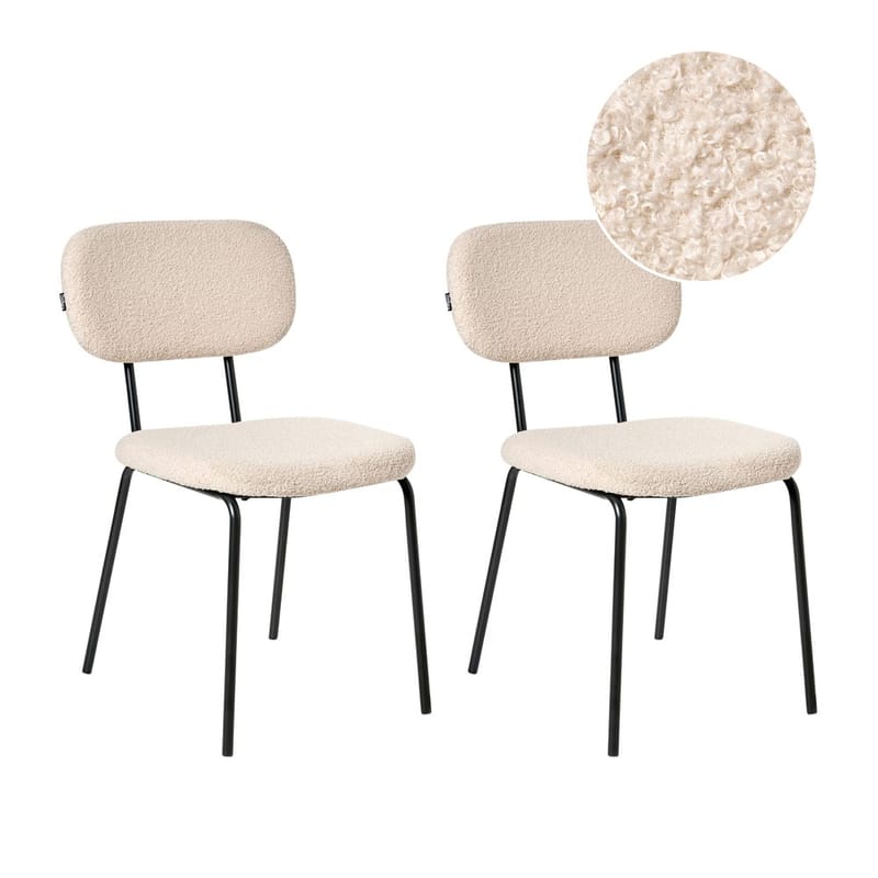 Matstol Adair 2-pack, Beige, svart