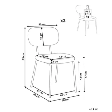 Matstol Adair 2-pack - Beige, svart - Möbler - Matplats - Matstol & köksstol