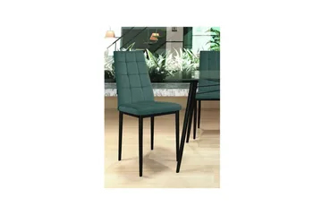 Matstol Becca, 2-pack Sammet/metall, Mörkgrön - Sammet/metall, Mörkgrön - Möbler - Matplats - Matstol & köksstol