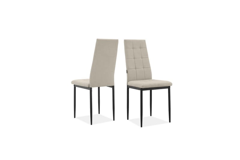 Matstol Becca, 2-pack Tyg/Metall, Kräm - Tyg/Metall, Kräm - Möbler - Matplats - Matstol & köksstol