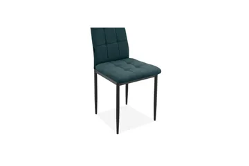 Matstol Becca set om 4 Tyg/Metall, Mörkgrön - Tyg/Metall, Mörkgrön - Möbler - Matplats - Matstol & köksstol