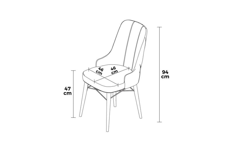 Matstol Jandela Antracit / Svart - Antracit / Svart - Möbler - Matplats - Matstol & köksstol