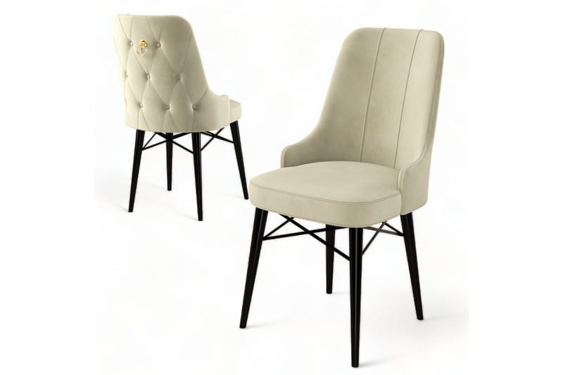 Matstol Jandela Grädde / Svart - Grädde / Svart - Möbler - Matplats - Matstol & köksstol