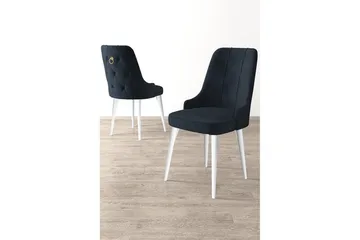 Matstol Jebi Antracit / Vit - Antracit / Vit - Möbler - Matplats - Matstol & köksstol