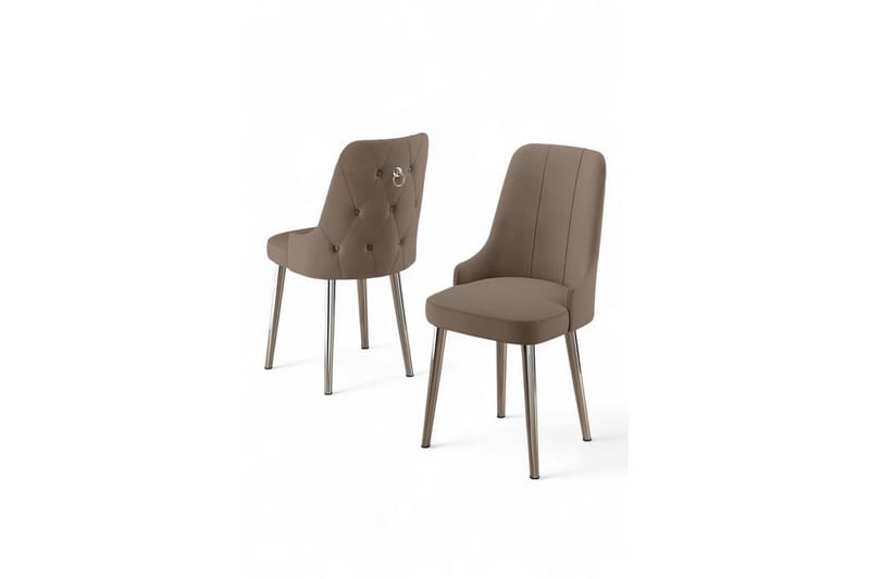 Matstol Jebi Cappuccino / krom - Cappuccino / krom - Möbler - Matplats - Matstol & köksstol