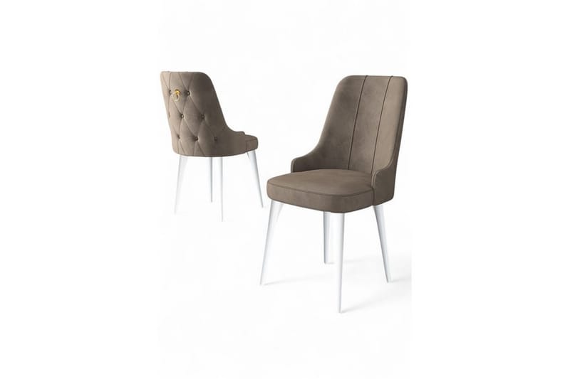 Matstol Jebi Cappuccino / vit - Cappuccino / vit - Möbler - Matplats - Matstol & köksstol