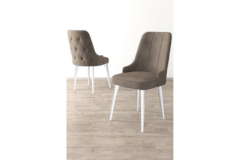 Matstol Jebi Cappuccino / vit - Cappuccino / vit - Möbler - Matplats - Matstol & köksstol