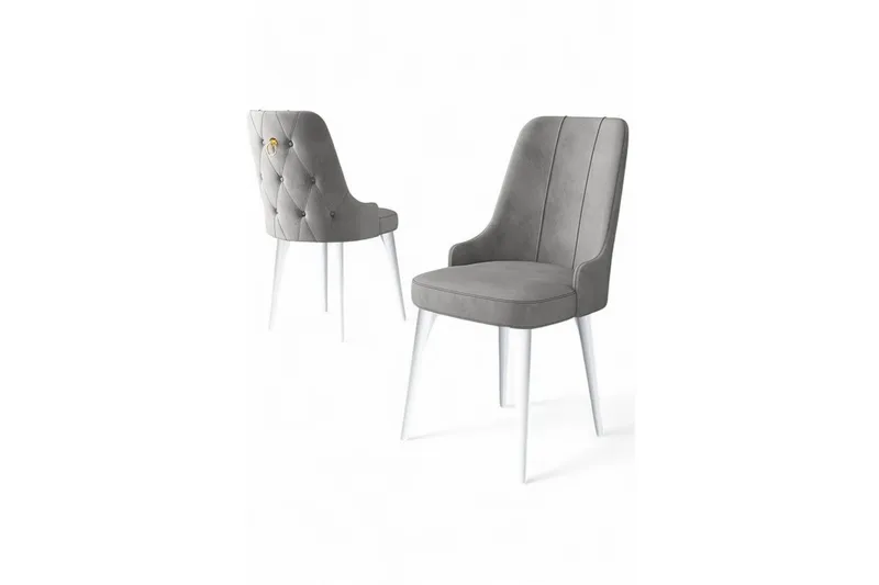 Matstol Jebi Grå / Vit, Grå / Vit