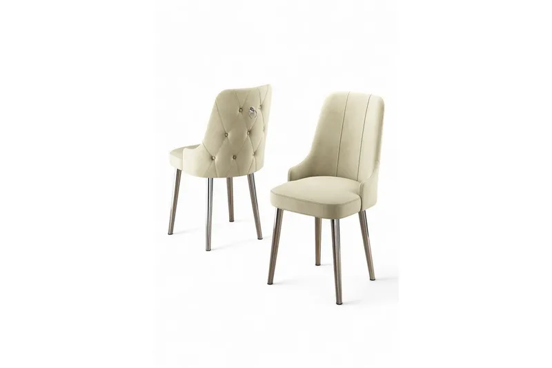 Matstol Jebi Grädde / Krom, Grädde / Krom