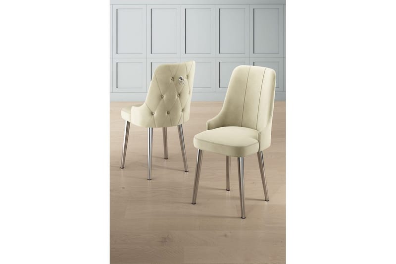 Matstol Jebi Grädde / Krom - Grädde / Krom - Möbler - Matplats - Matstol & köksstol