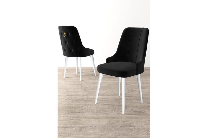 Matstol Jebi Svart / Vit - Svart / Vit - Möbler - Matplats - Matstol & köksstol