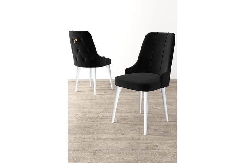 Matstol Jebi Svart / Vit - Svart / Vit - Möbler - Matplats - Matstol & köksstol