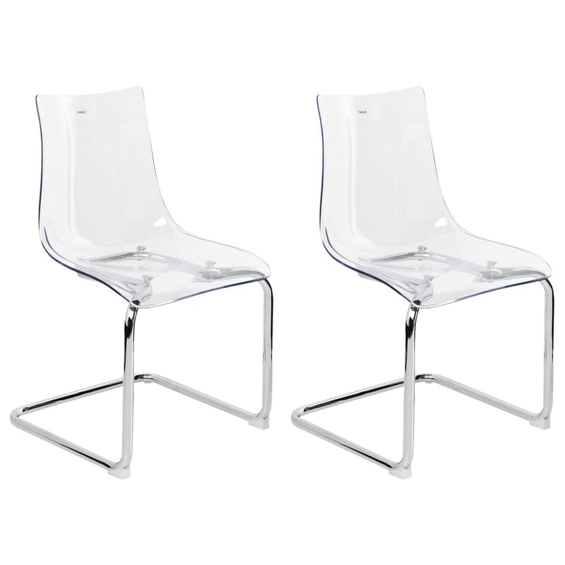 Matstol Marshall 2-pack, Transparent, Silver