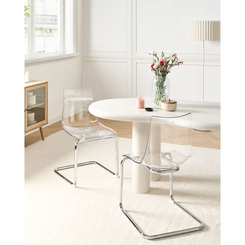 Matstol Marshall 2-pack - Transparent, Silver - Möbler - Matplats - Matstol & köksstol