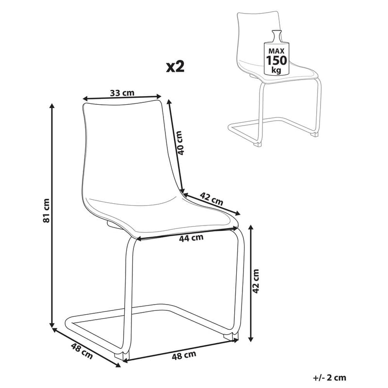 Matstol Marshall 2-pack - Vit, Silver - Möbler - Matplats - Matstol & köksstol