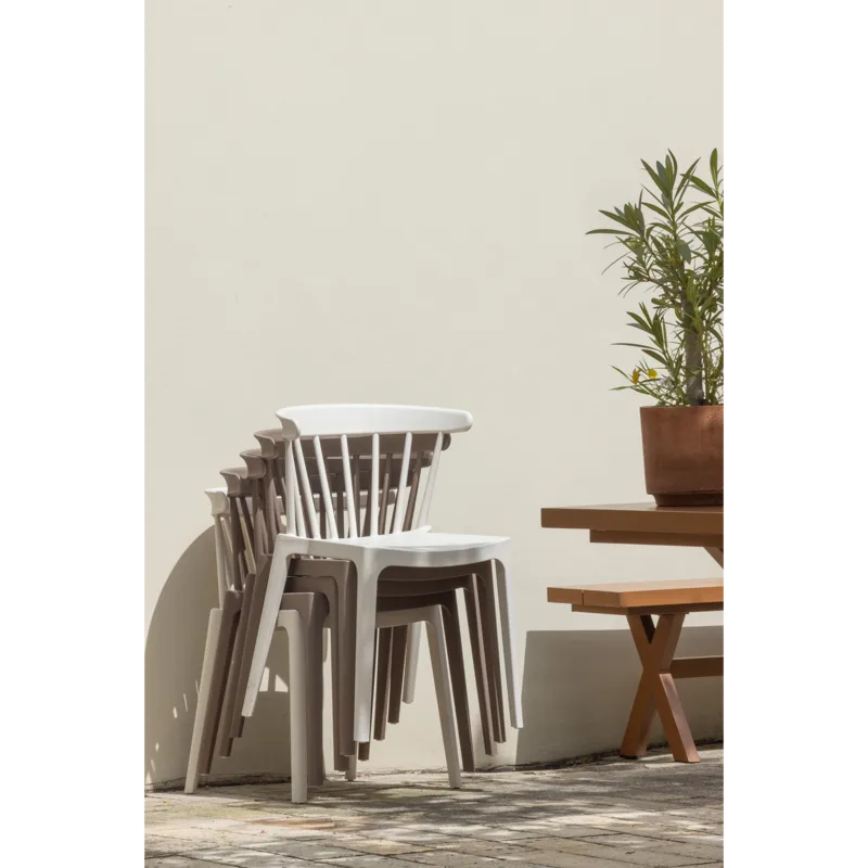 Matstol med ribbor Bliss Utomhus - Offwhite Melange - Möbler - Matplats - Matstol & köksstol