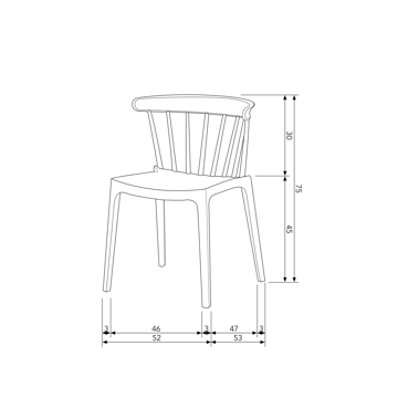 Matstol med ribbor Bliss Utomhus - Taupe - Möbler - Matplats - Matstol & köksstol