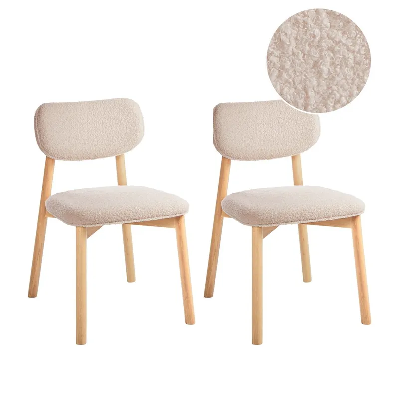 Matstol Mills 2-pack, Brun, Beige
