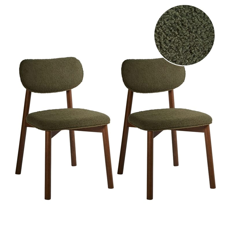 Matstol Mills 2-pack, Brun, Grön