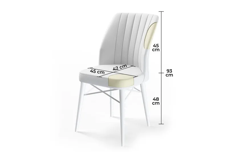 Matstol Miraen Grädde / Svart - Svart/Cremevit - Möbler - Matplats - Matstol & köksstol