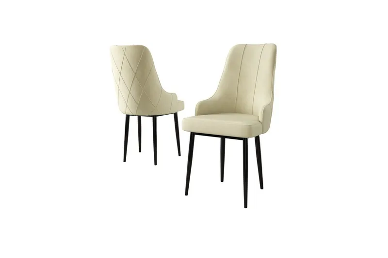 Matstol Mobarkar Grädde / Svart, Grädde / Svart