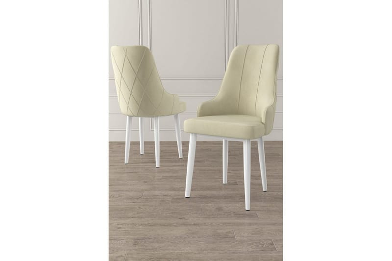 Matstol Mobarkar Gräddfärgad / Vit - Gräddfärgad / Vit - Möbler - Matplats - Matstol & köksstol
