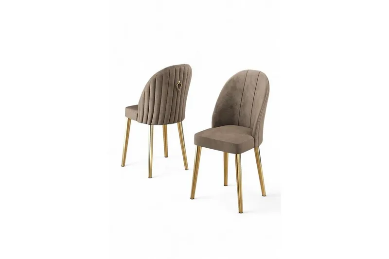 Matstol Orlen Cappuccino / guld, Cappuccino / guld