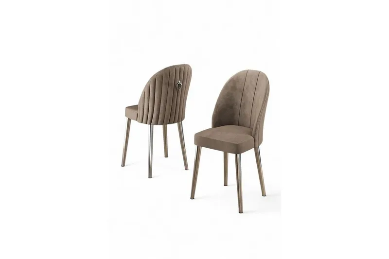 Matstol Orlen Cappuccino / krom, Cappuccino / krom